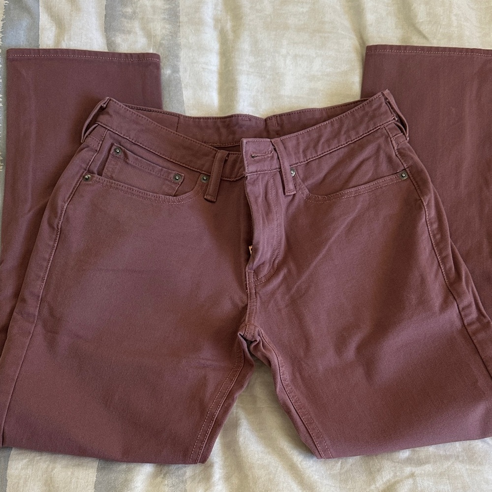 Levi's Strauss & Co Fit 511 Slim Fit 31/30 Men’s Red Pink Denim Jeans Worn